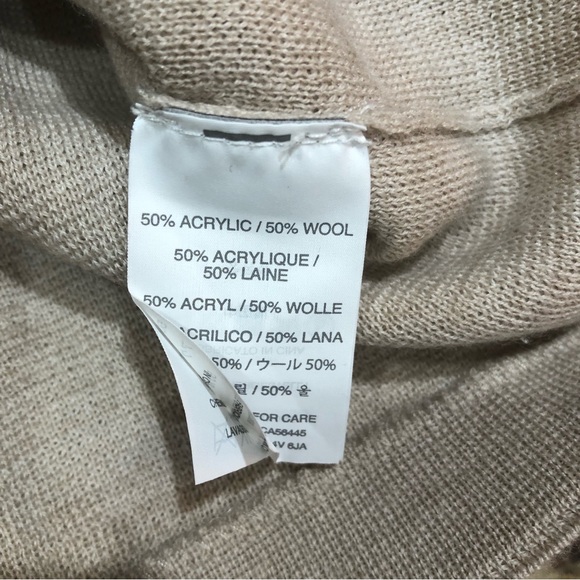 J. Crew Wool Floral Sequin Embellished 3/4 Sleeves Oatmeal Crewneck Sweater XXS - Picture 8 of 9